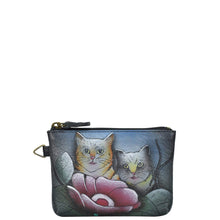Load image into Gallery viewer, Two Cats Grey Coin pouch - 1824
