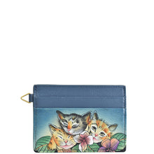 Load image into Gallery viewer, Three Kittens Blue Credit card Case - 1825
