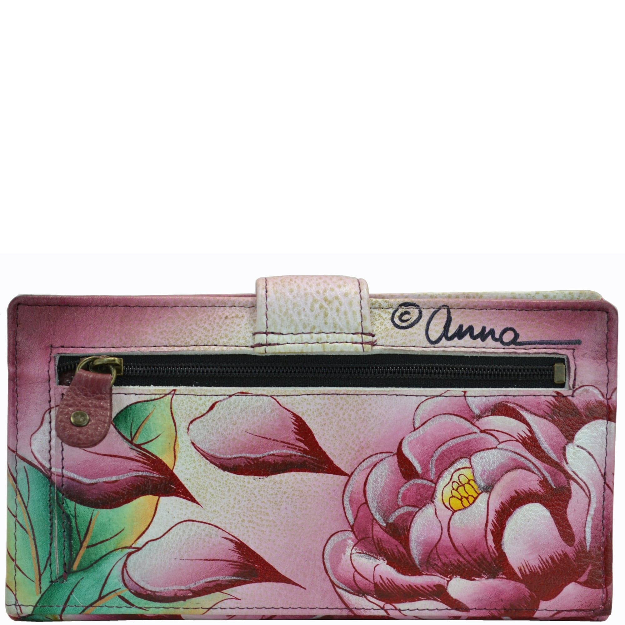 Leather Hand painted Two Fold Organizer Wallet - 1833 – Anuschka