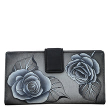 Load image into Gallery viewer, Romantic Rose-Black Two Fold Organizer Wallet - 1833
