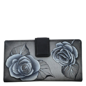 Romantic Rose-Black Two Fold Organizer Wallet - 1833