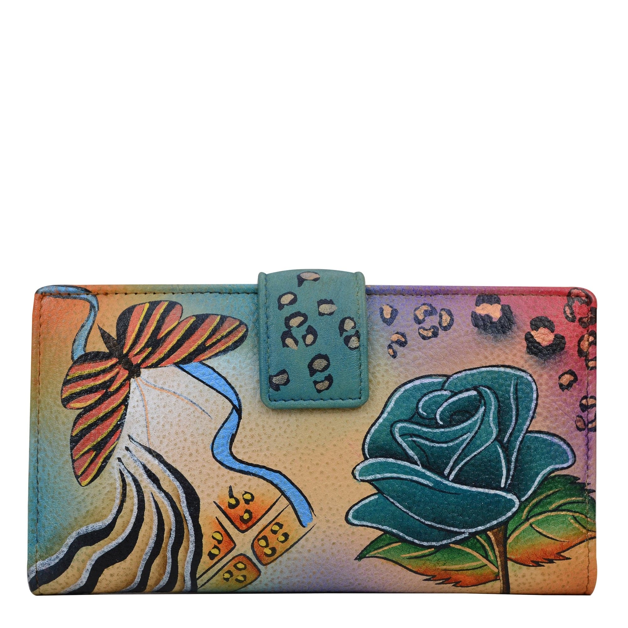 Anuschka Hand-Painted Leather Two-Fold Snap Wallet
