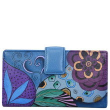 Load image into Gallery viewer, Tribal Potpourri Eggplant Two Fold Organizer Wallet - 1833
