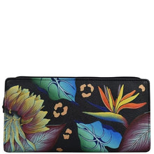 Load image into Gallery viewer, Tropical Dreams Black Two Fold Clutch - 1836
