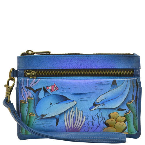Anuschka Dolphin World Hand-Painted Leather Crossbody Bag, Best Price and  Reviews