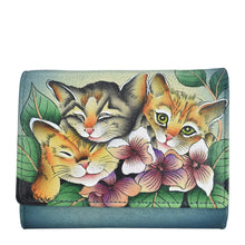 Load image into Gallery viewer, Three Kittens Ladies Three Fold Wallet - 1850
