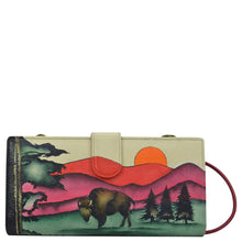 Load image into Gallery viewer, Yellowstone Park Bi-Fold Wallet With Strap - 1856
