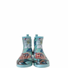 Load image into Gallery viewer, Anuschka Style 3202, Printed ANKLE RAIN BOOT. Jardin Bleu print
