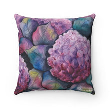 Load image into Gallery viewer, Hypnotic Hydrangeas Polyester Square Pillow
