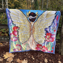 Load image into Gallery viewer, Anuschka Style 3305, Printed Printed Plush Throw. Enchanted Garden print
