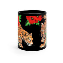 Load image into Gallery viewer, Anuschka Coffee Mug, Enigmatic Leopard printing in Black color. Featuring can be safely placed in a microwave for food or liquid heating and suitable for dishwasher use.
