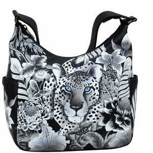 Cleopatra's Leopard - Classic Hobo With Side Pockets - 382