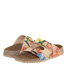 Load image into Gallery viewer, Anuschka Style 4211, Printed KYRA PRINTED LEATHER SANDAL. Earth Song print
