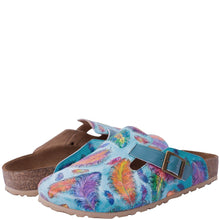 Load image into Gallery viewer, Floating Feathers Sarah Leather Printed Slip-On Clog - 4218
