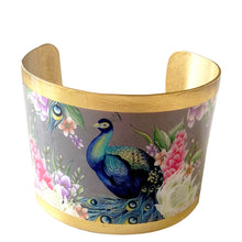 Load image into Gallery viewer, Regal Peacock Gold plated Cuff - 4300
