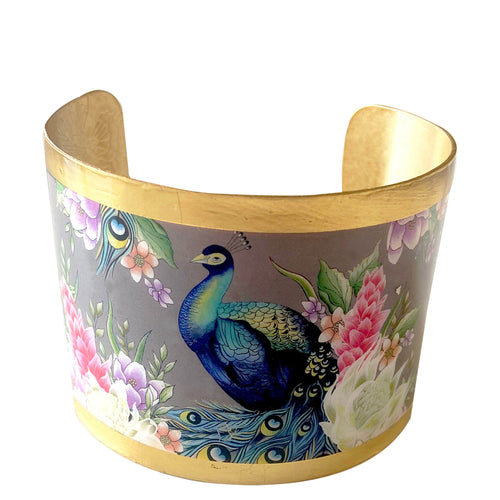 Regal Peacock Gold plated Cuff - 4300