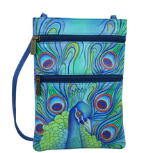 Load image into Gallery viewer, Jeweled Plume Mini Double Zip Travel Crossbody - 448
