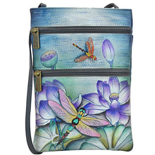 Load image into Gallery viewer, Tranquil Pond - Mini Double Zip Travel Crossbody - 448
