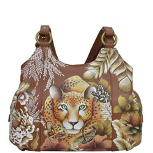 Load image into Gallery viewer, Cleopatra&#39;s Leopard Tan Triple Compartment Satchel - 469
