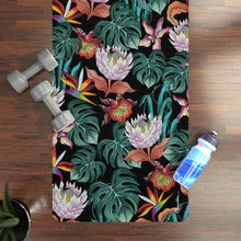 Load image into Gallery viewer, Island Escape Black Rubber Yoga Mat

