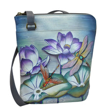 Load image into Gallery viewer, Tranquil Pond Organizer Crossbody With Extended Side Zipper - 493
