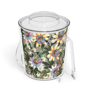 Floral Passion Ice Bucket with Tongs