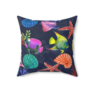 Mystical Reef Polyester Square Pillow