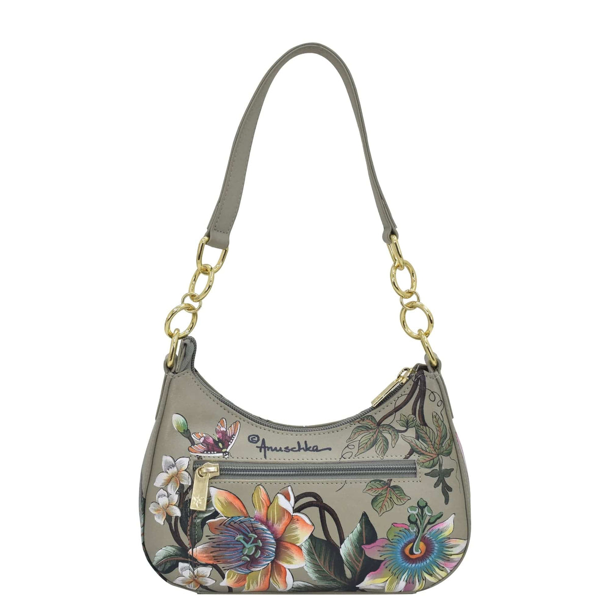 Buy Floral Passion Leather Hand Painted Small Convertible Hobo - 701 ...