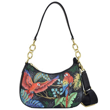Load image into Gallery viewer, Rainforest Beauties Small Convertible Hobo - 701
