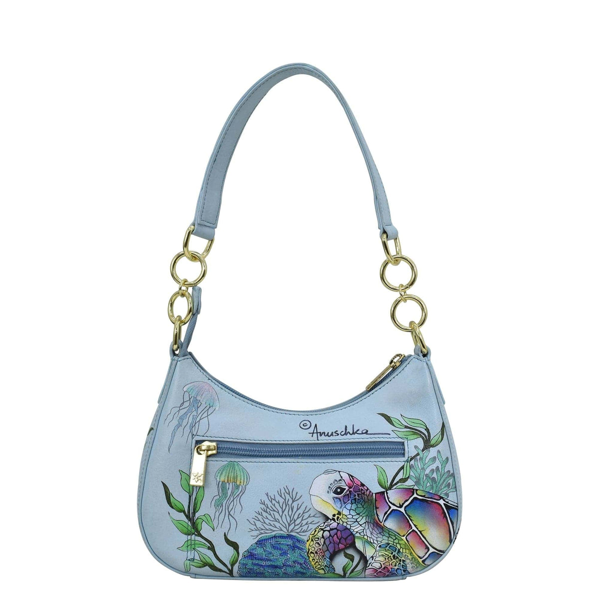 Buy Underwater Beauty Leather Hand Painted Small Convertible Hobo - 701 ...