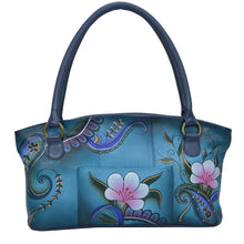 Load image into Gallery viewer, Denim Paisley Floral Wide Tote - 7015
