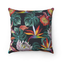 Load image into Gallery viewer, Island Escape Black Polyester Square Pillow
