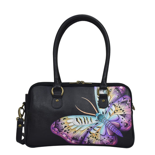 Magical Wings Navy Multi Compartment Satchel - 8038