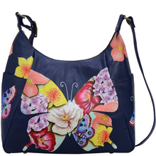 Load image into Gallery viewer, Butterfly Mosaic Large Multi Pocket Hobo - 8060

