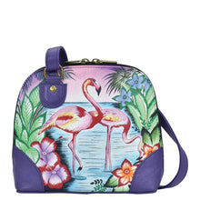 Load image into Gallery viewer, Tropical Flamingos Small Multi Compartment Zip-Around Organizer - 8109
