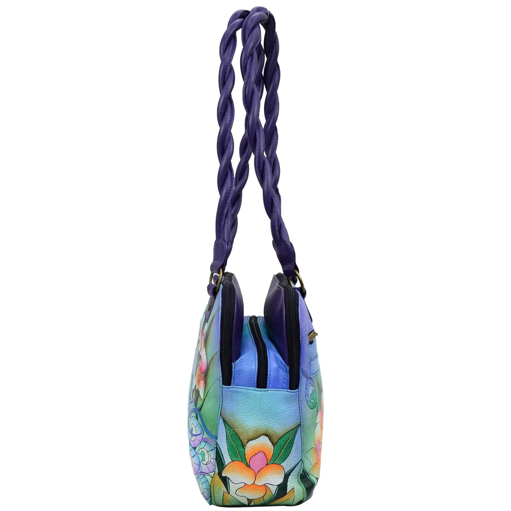 Leather Hand painted Triple Compartment Organizer - 8180 – Anuschka