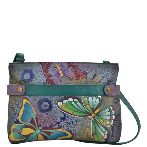 Anna by Anuschka Coin Purse – Genuine Leather – Butterfly Glass Painting :  : Bags, Wallets and Luggage