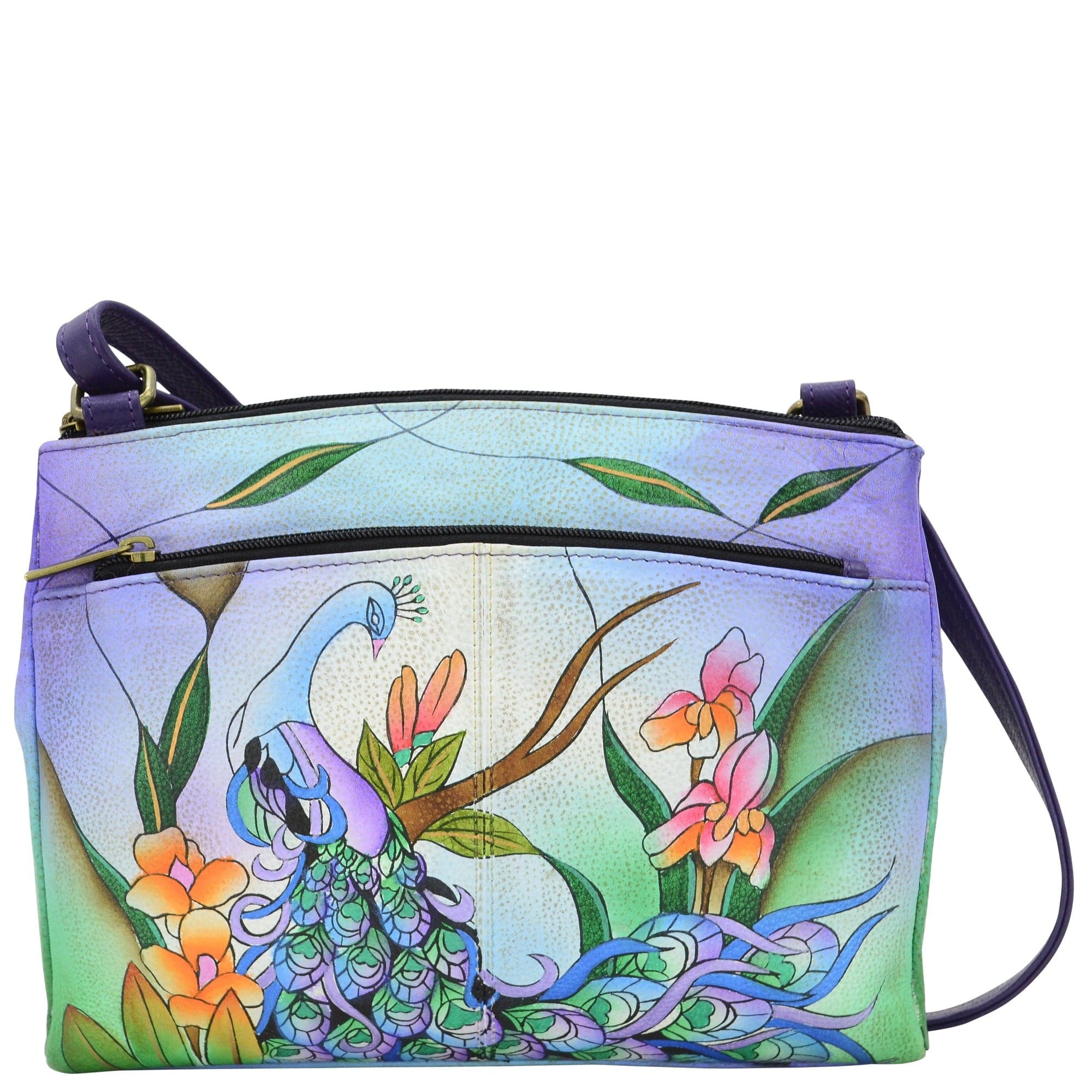Midnight Peacock Cross Body Organizer - 8265