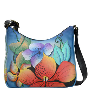 Anna by Anuschka Leather Hand Painted Medium Shoulder Hobo