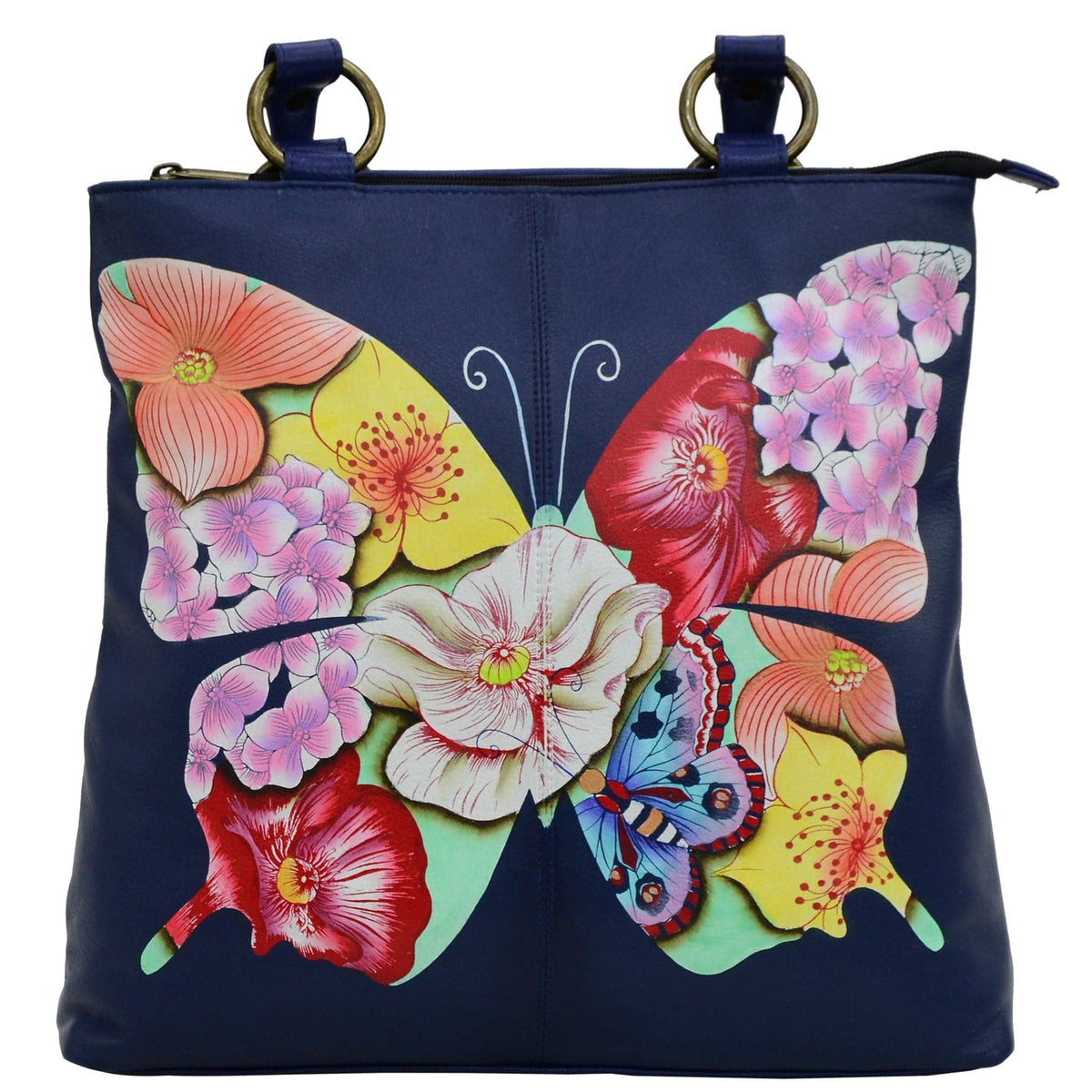 Leather Hand painted Large Shopper - 8347 – Anuschka