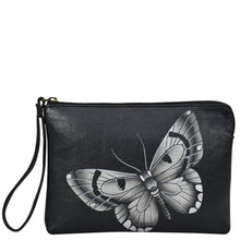 Load image into Gallery viewer, Butterfly Black Wristlet Clutch - 8349
