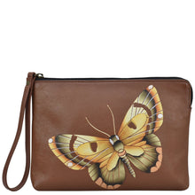 Load image into Gallery viewer, Butterfly Tan Wristlet Clutch - 8349
