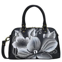 Load image into Gallery viewer, Midnight Floral Black Wide Organizer Satchel - 8368
