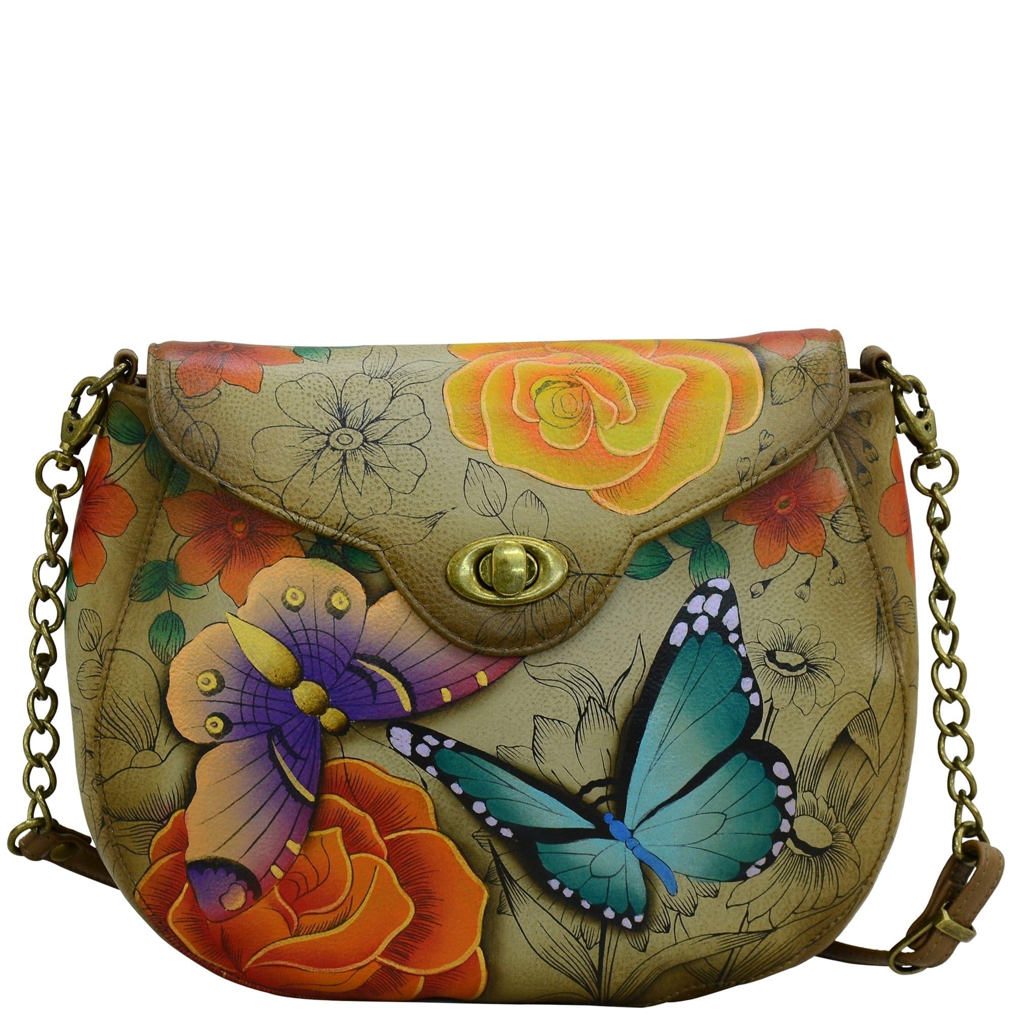 Leather Hand painted Sling Flap Bag - 8391 – Anuschka