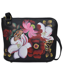 Load image into Gallery viewer, Dreamy Blossoms Black Organizer Crossbody - 8396
