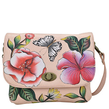 Load image into Gallery viewer, Garden of Hope Triple Compartment Flap Crossbody - 8428

