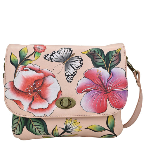 Garden of Hope Triple Compartment Flap Crossbody - 8428
