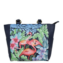 Load image into Gallery viewer, Flamingo Fever Large Shoulder Tote - 8434
