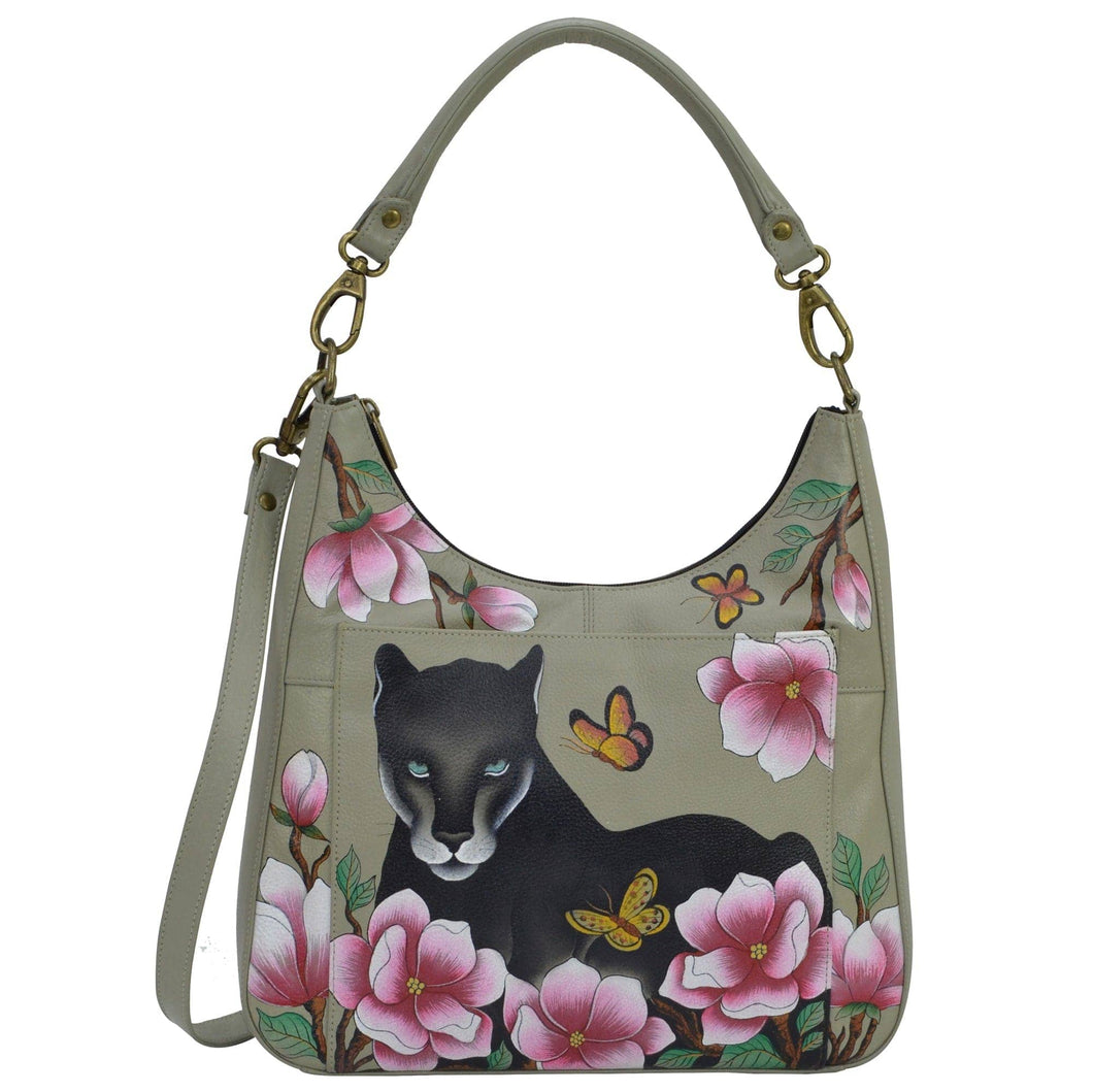 Garden Panther Large Classic Hobo - 8467