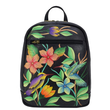 Load image into Gallery viewer, Birds in Paradise Black Medium Backpack - 8481
